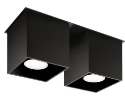 Deckenspot QUAD 2 Schwarz - 2x GU10 Fassung - max. 2x40W - exkl. LED's