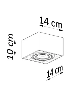 Deckenspot QUATRO 1 Holz Natur - 1x GU10 / ES111 - max. 40W - exkl. LED's