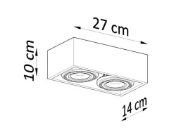 Deckenspot QUATRO 2 Holz Natur - 2x GU10 / ES111 - max. 2x40W - exkl. LED's