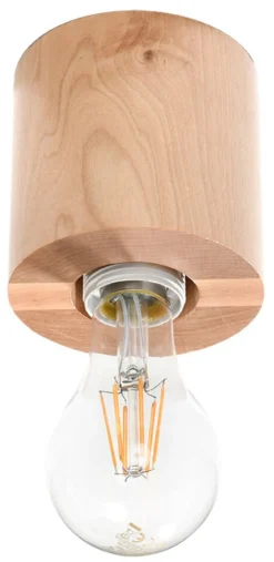 Deckenspot SALGADO Natur Holz - 1x E27 Fassung - max. 60W - exkl. LED's