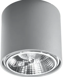 Deckenspot TIUBE Grau - 1x GU10 / ES111 Fassung - max. 40W - exkl. LED's