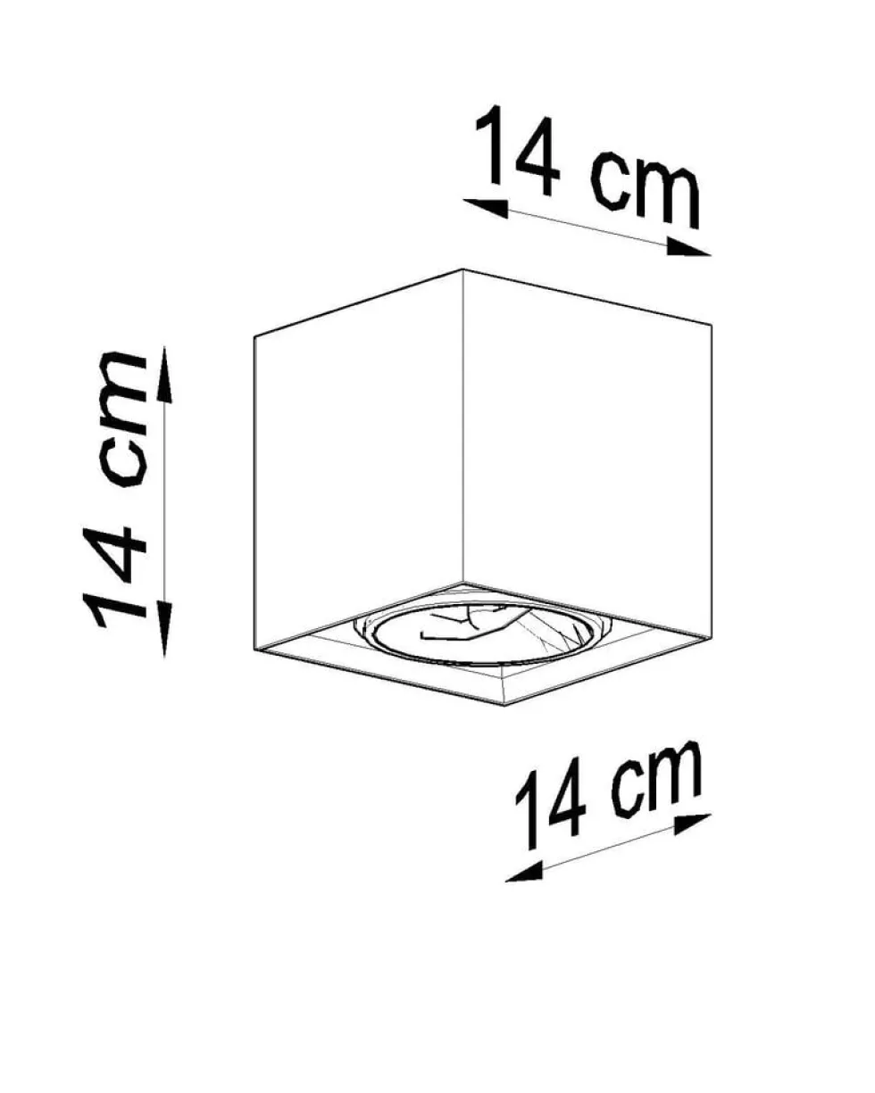 Deckenspot VALDE Beton - 1x GU10 Fassung - max. 40W - exkl. LED's