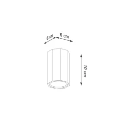 Deckenspot ZEKE 10 Eiche - 1x GU10 Fassung - max. 40W - exkl. LED's