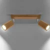 Deckenspot ZEKE 2 Eiche - 2x GU10 Fassung - max. 2x40W - exkl. LED's