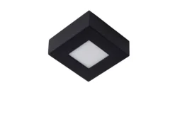 Dimmbare Badezimmer-Deckenleuchte, schwarz - 8 W - 3000 K - IP44
