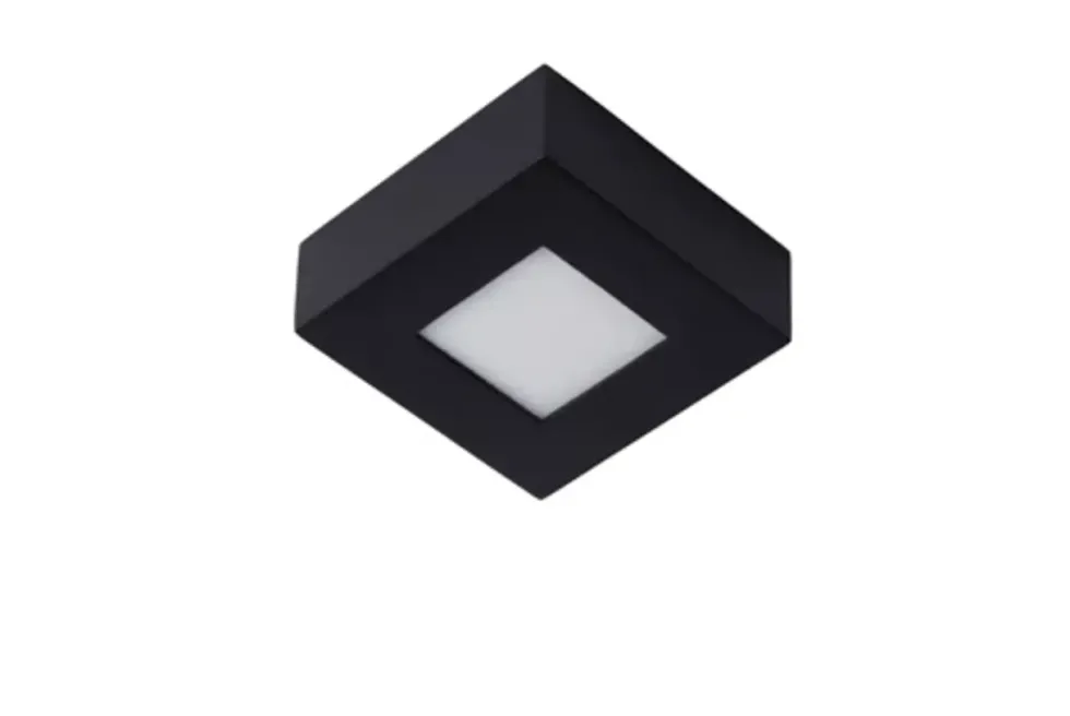 Dimmbare Badezimmer-Deckenleuchte, schwarz - 8 W - 3000 K - IP44