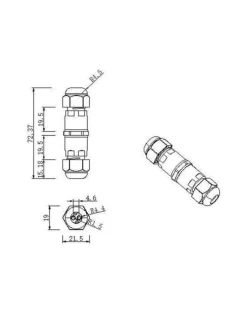 Dosenmuffe Verbinder IP68 - Wasserdicht - 2- und 3-polig 0.5 - 1 mm²
