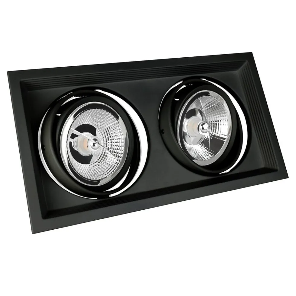 Einbaurahmen Maxi DUE - GU10 AR111 - exkl. LED Spot - Mattschwarz
