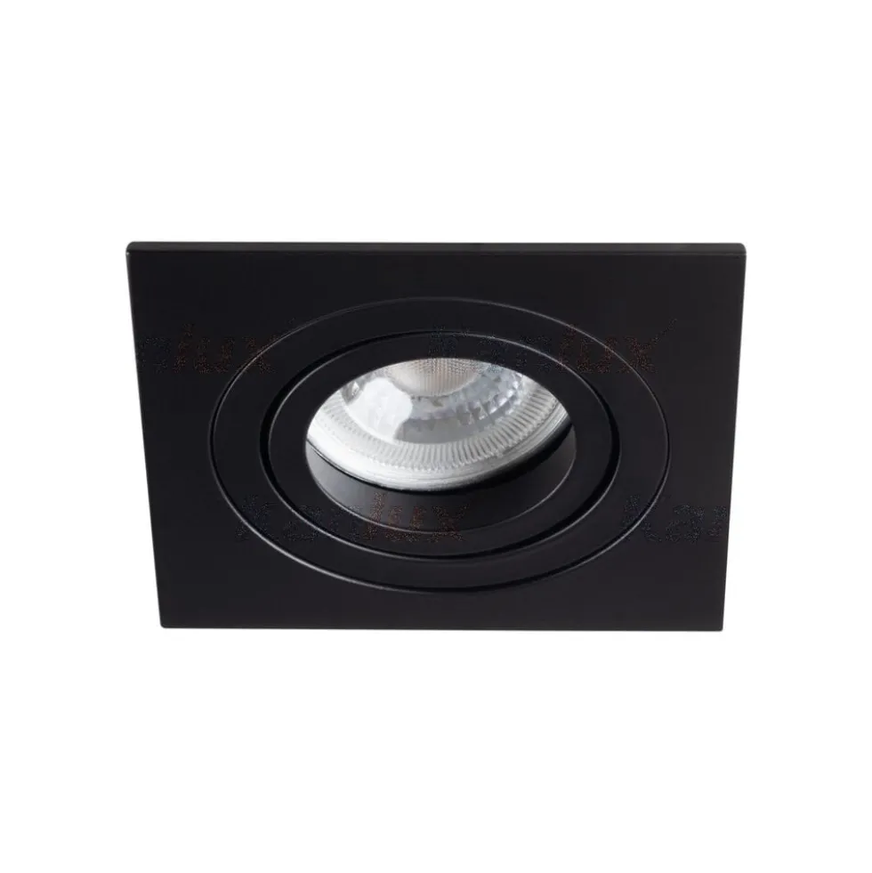 Einbaurahmen Premium Schwarz - Sägegröße 74-80mm Außengröße 90x90mm - exkl. LED Spot