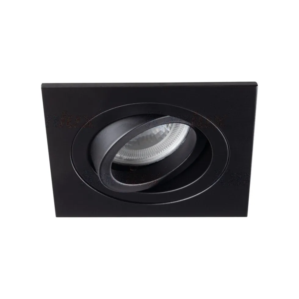 Einbaurahmen Premium Schwarz - Sägegröße 74-80mm Außengröße 90x90mm - exkl. LED Spot