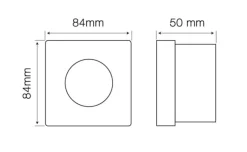 Einbaurahmen - Satin Nickel - Sägegröße - 73mm - exkl. LED Spot