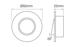 Einbaurahmen - Weiß - Sägegröße - 85mm - exkl. LED Spot