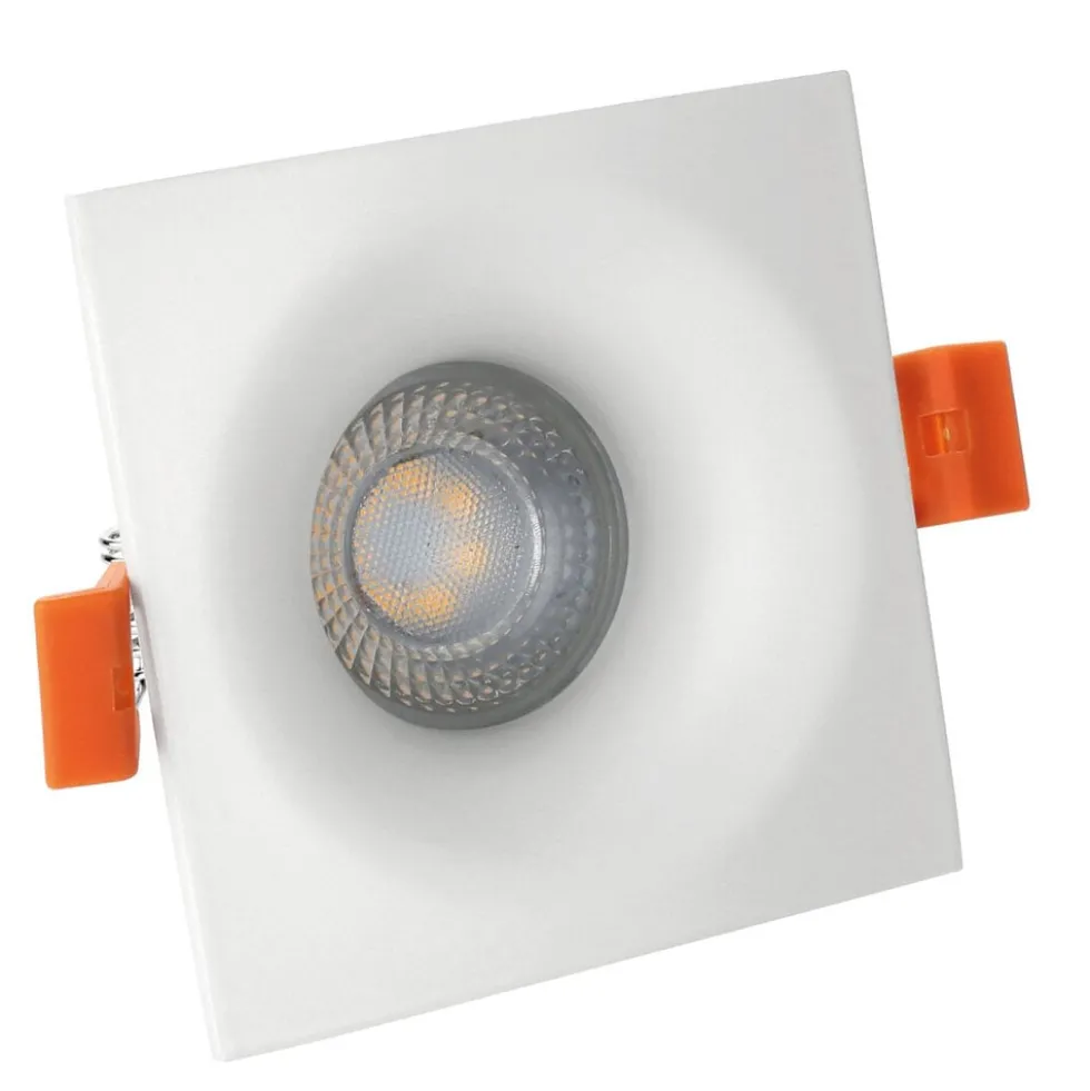 Einbaurahmen Weiß viereckig - geeignet für 1 GU10 LED Spot - exkl. LED Spot