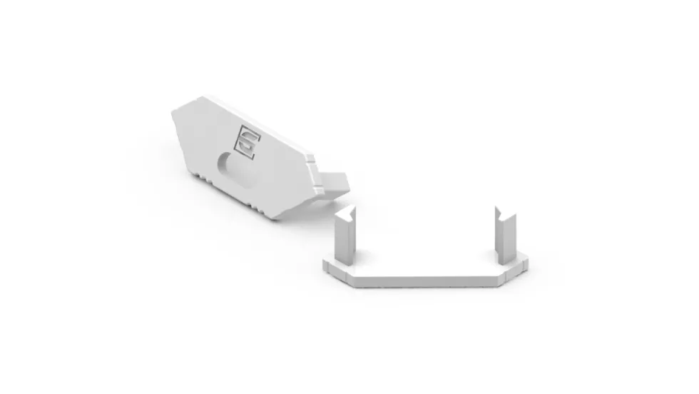 Endkappe für Aluminiumprofile - Weiß