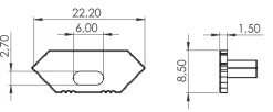 Endkappe für Aluminiumprofile - Weiß