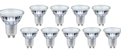 10er Pack - GU10 LED Spots - 1W entspricht 10W - 2700K Warmweiß - 120° Abstrahlwinkel