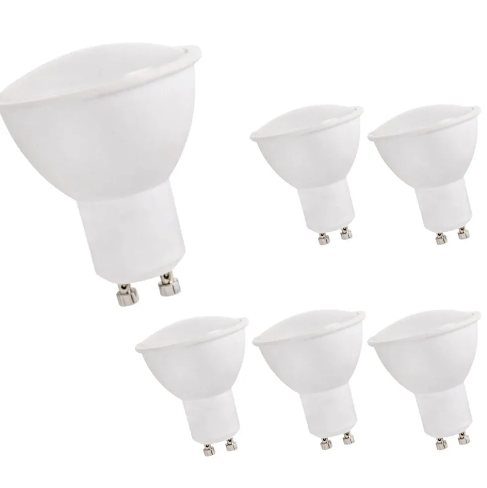 6er Pack - LED GU10 Spot - 1.5W - 3000K - Kunststoffgehäuse - entspricht 22W