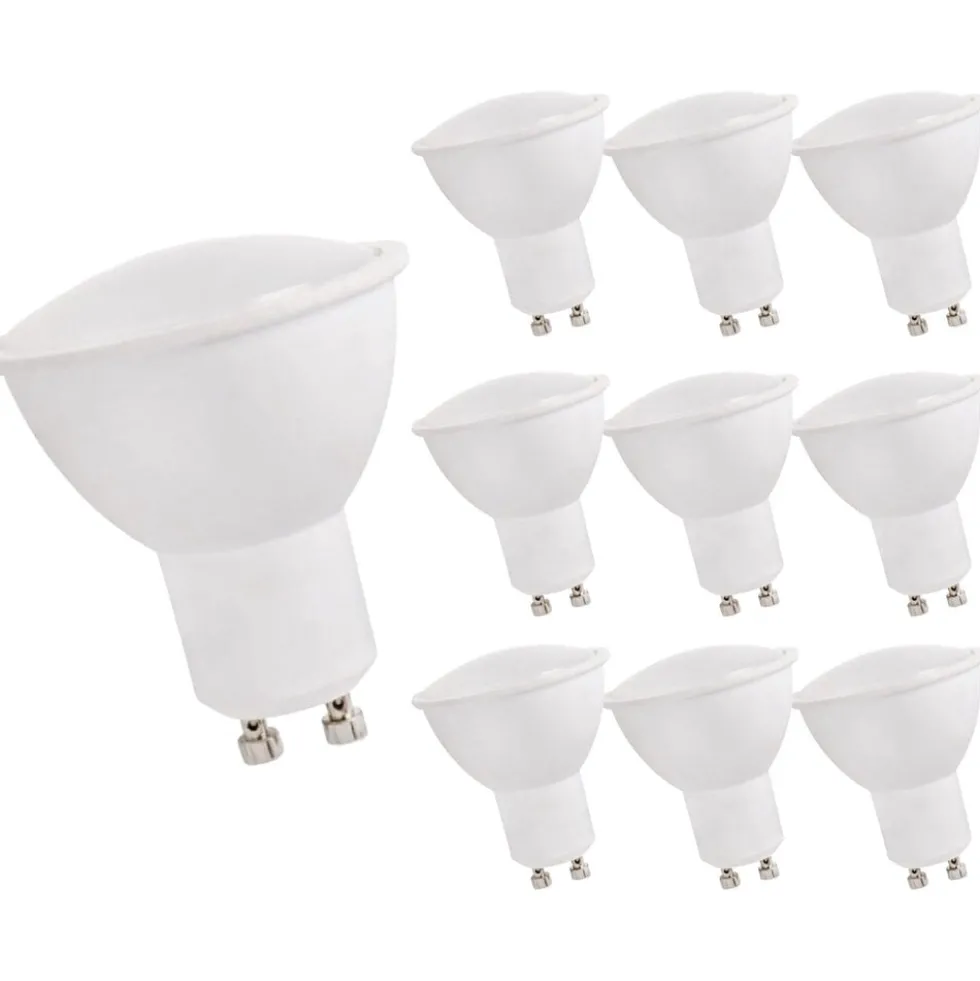 10er Pack - LED GU10 Spot - 1.5W - 3000K - Kunststoffgehäuse - entspricht 22W
