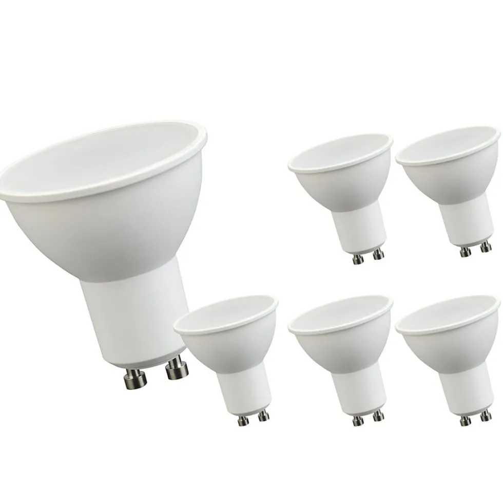6er Pack - LED GU10 Strahler 6W 6400K Tageslichtweiß entspricht 40W