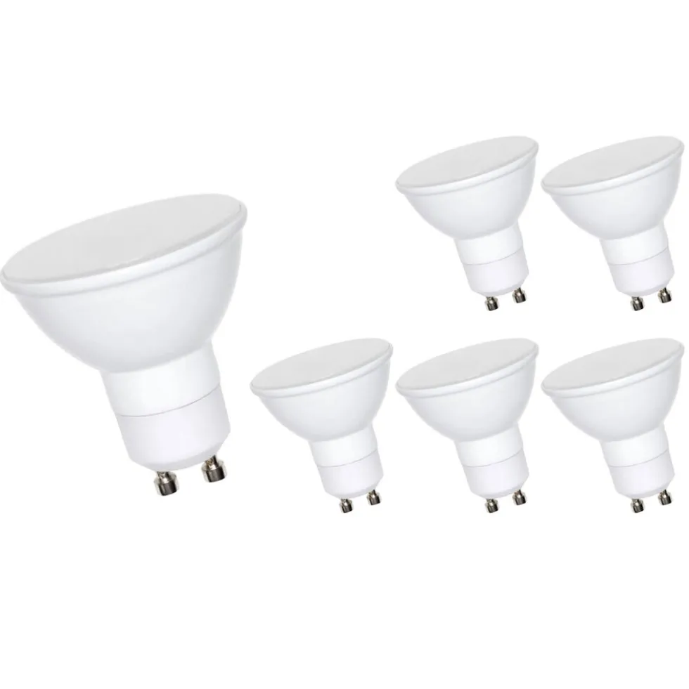 6er Pack - LED GU10 Strahler 6W 2700K Warmweiß entspricht 45W
