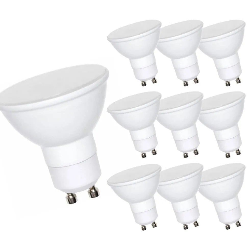10er Pack - LED GU10 Strahler 6W 2700K Warmweiß entspricht 45W