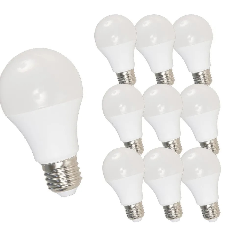 10er Pack - LED Lampe E27- A60 - 7W entspricht 70W - 4000K Neutralweiß