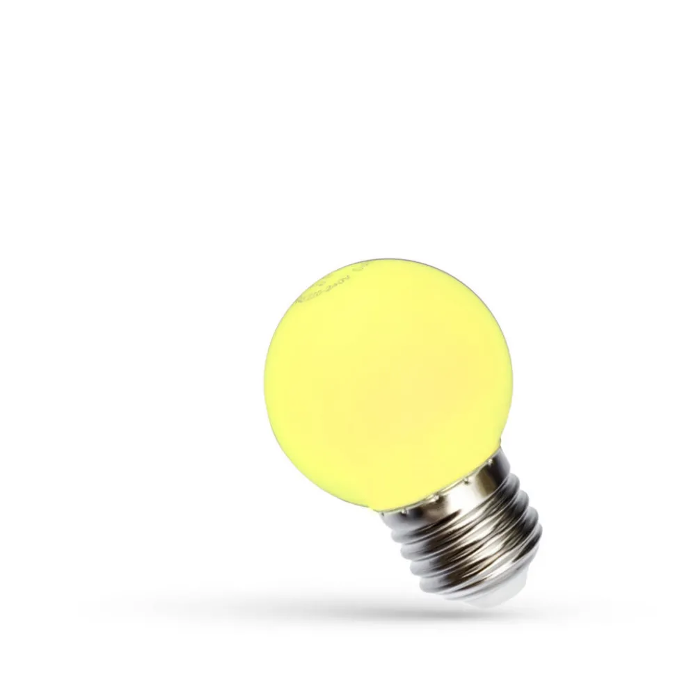 6er Pack - LED Lampe E27 - G45 1W gelbes Licht
