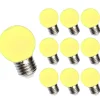 10er Pack - LED Lampe E27 - G45 1W gelbes Licht