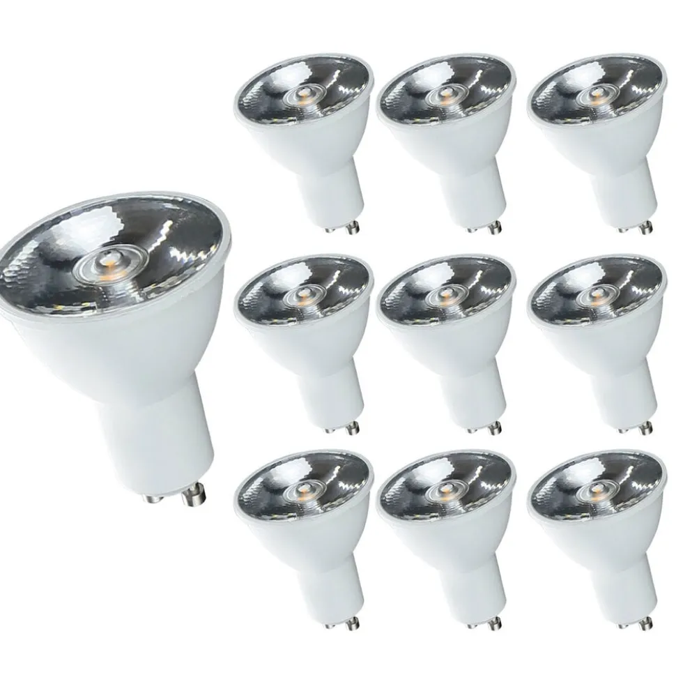 10er Pack - LED Spot GU10 - 6W entspricht 40W - 6000K Tageslichtweiß - 10° Abstrahlwinkel