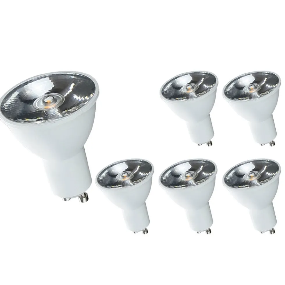 6er Pack - LED Spot GU10 - 6W entspricht 40W - 6000K Tageslichtweiß - 10° Abstrahlwinkel