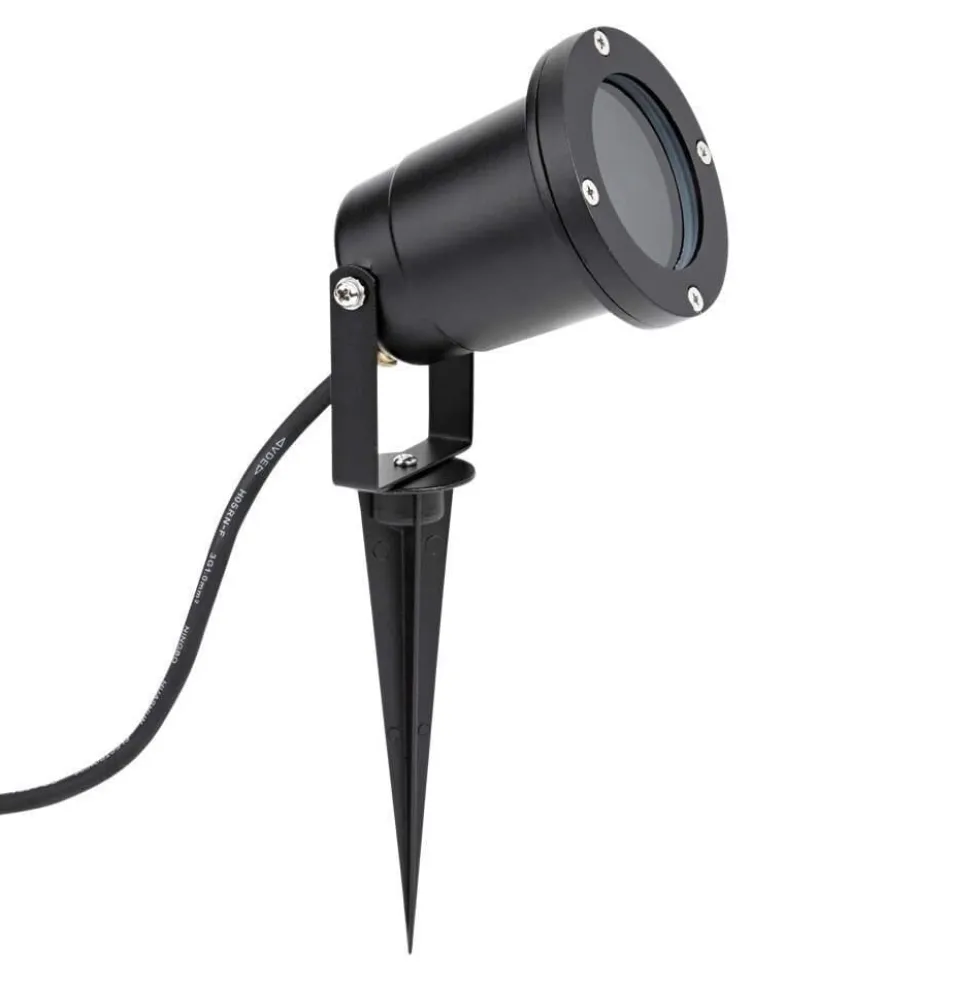 6er Set LED Gartenspot Sting 100cm Kabel - 6x 4W - 3000K - IP65 - Schwarz