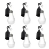 6er Vorteilspack E27 Baufassung für Umzüge mit Lüsterklemme - inkl. 6x LED Lampe E27- A60 - 10W 4000K Neutralweiß