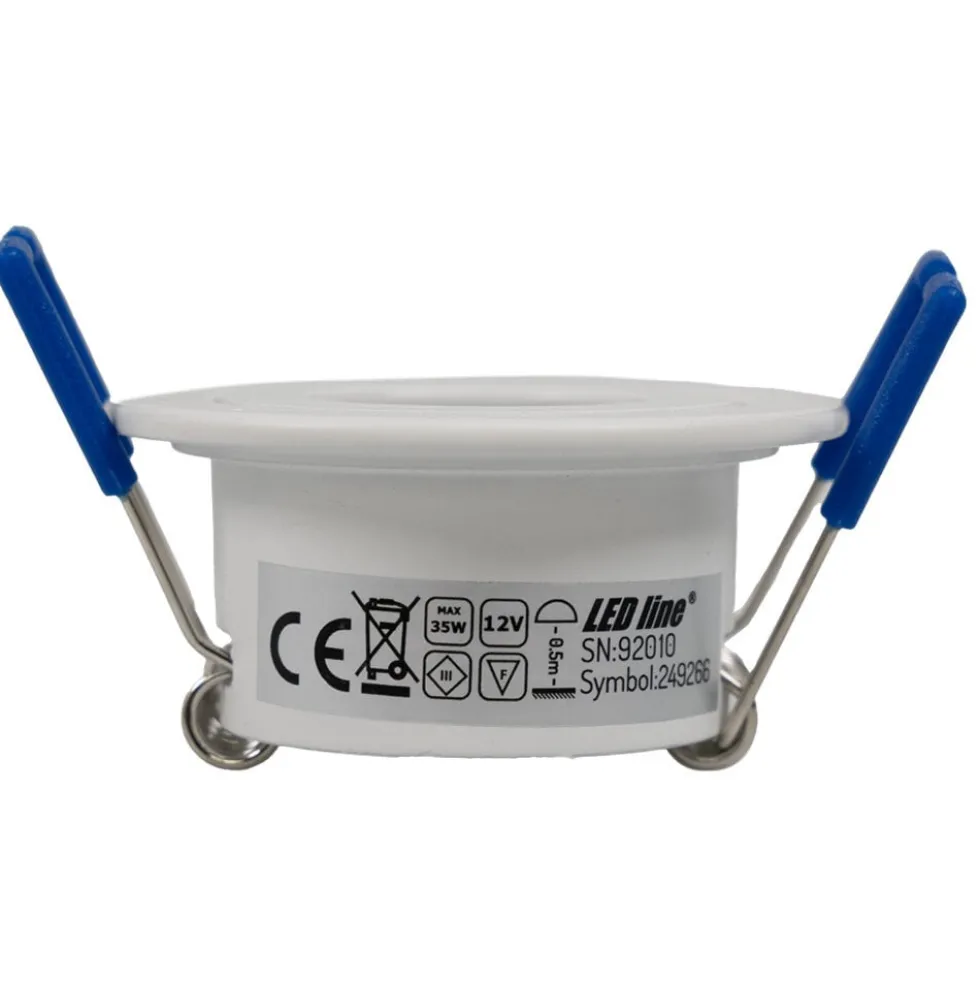 GU11 / MR11 Spot Einbaurahmen 45 mm - Außengröße 55 mm - Weiß - rund - wasserdicht IP44