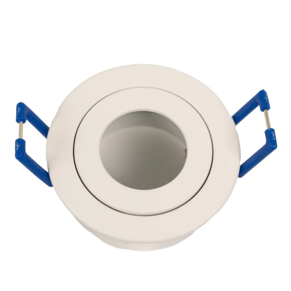 GU11 / MR11 Spot Einbaurahmen 45 mm - Außengröße 55 mm - Weiß - rund - wasserdicht IP44