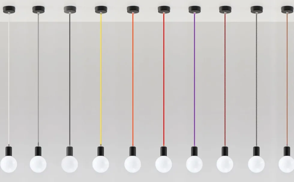 Hängeleuchte EDISON Grau - 1x E27 Fassung - max. 60W - exkl. LED's