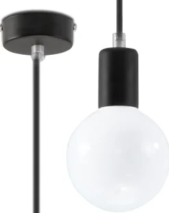 Hängeleuchte EDISON Schwarz - 1x E27 Fassung - max. 60W - exkl. LED's