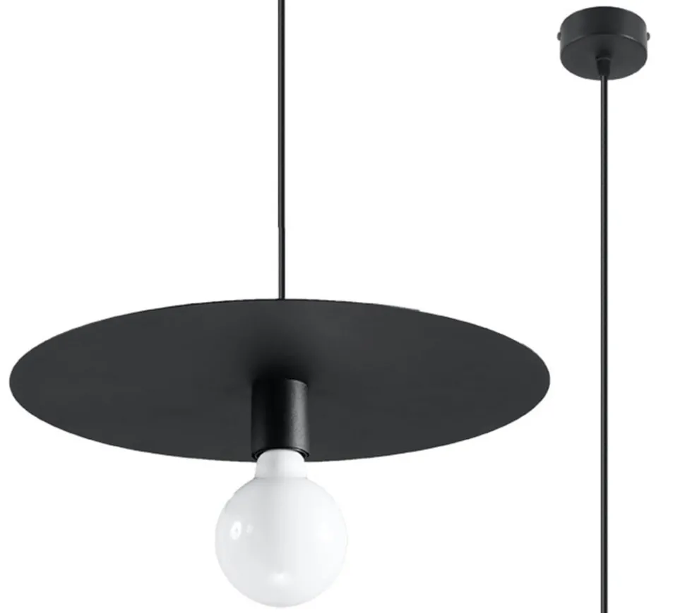 Hängeleuchte FLAVIO Schwarz - 1x E27 Fassung - max. 60W - exkl. LED's