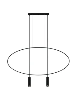 Hängeleuchte HOLAR 2 Schwarz - 2x GU10 Fassung - max. 2x40W - exkl. LED's