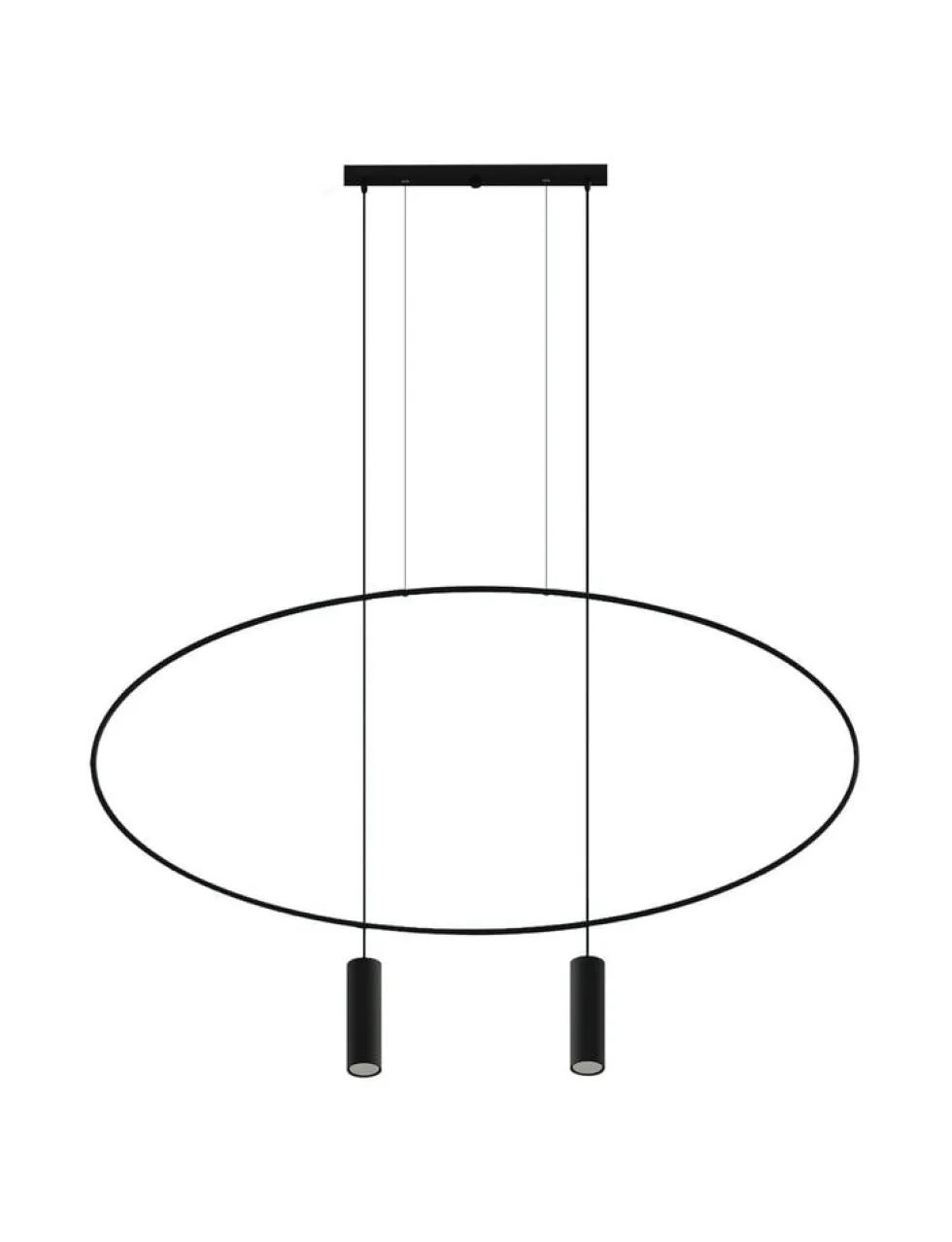 Hängeleuchte HOLAR 2 Schwarz - 2x GU10 Fassung - max. 2x40W - exkl. LED's