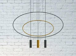 Hängeleuchte HOLAR 2 Schwarz - 2x GU10 Fassung - max. 2x40W - exkl. LED's