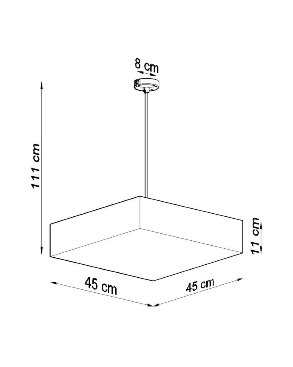 Hängeleuchte HORUS 45 Grau - 3x E27 Fassung - max. 3x60W - exkl. LED's