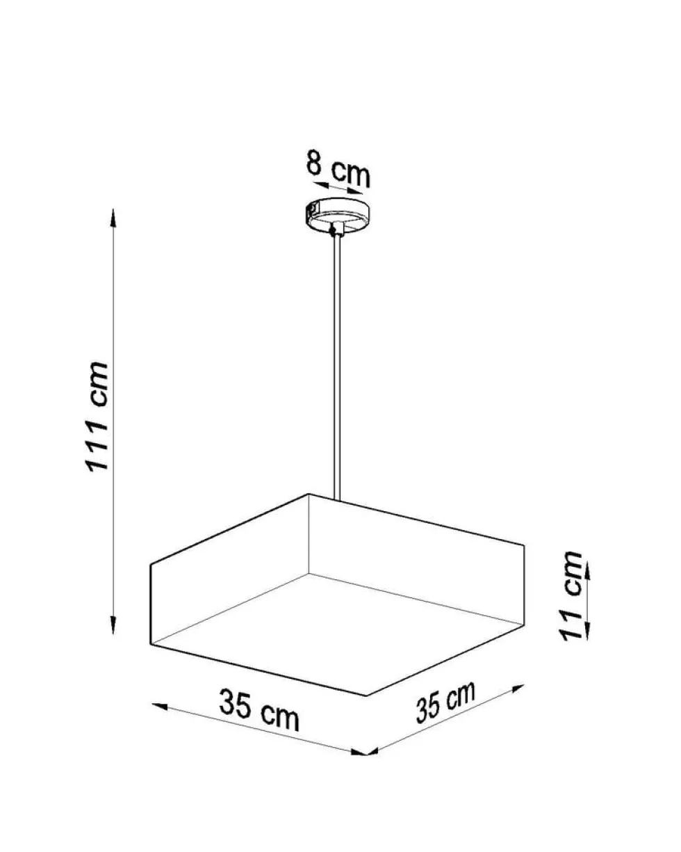 Hängeleuchte HORUS 35 Schwarz - 2x E27 Fassung - max. 2x60W - exkl. LED's