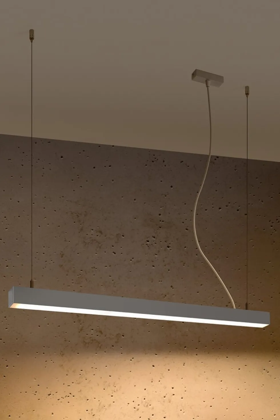 Hängeleuchte PINNE 90 Grau - 25W - 4600Lm - 3000K Warmweiß