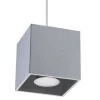 Hängeleuchte QUAD 1 Grau - 1x GU10 Fassung - max. 40W - exkl. LED's