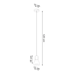 Hängeleuchte QUBIC Grau - 1x E27 Fassung - max. 60W - exkl. LED's