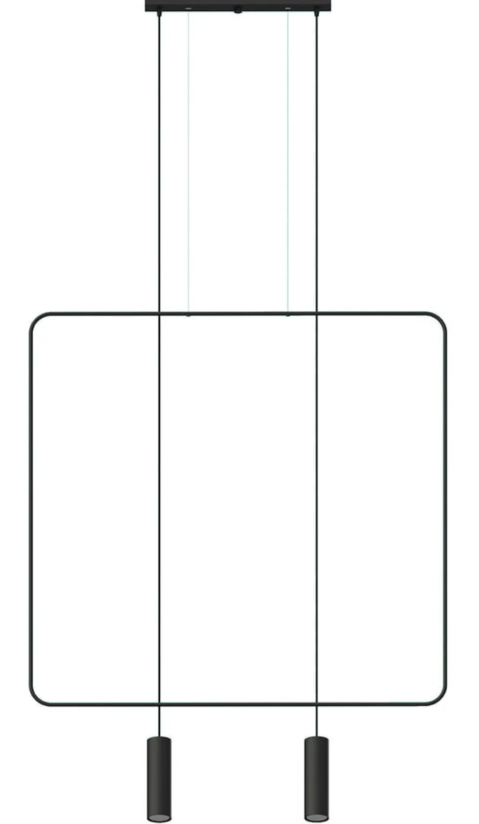 Hängeleuchte RANA 2 Schwarz - 2x GU10 Fassung - max. 2x40W - exkl. LED's