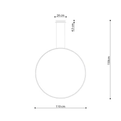 Hängeleuchte RIO 110 Weiß - 70W - 7820Lm - 4000K Neutralweiß