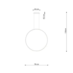 Hängeleuchte RIO 78 Weiß - 50W - 5520Lm - 4000K Neutralweiß