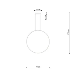 Hängeleuchte RIO 78 Weiß - 50W - 5520Lm - 3000K Warmweiß
