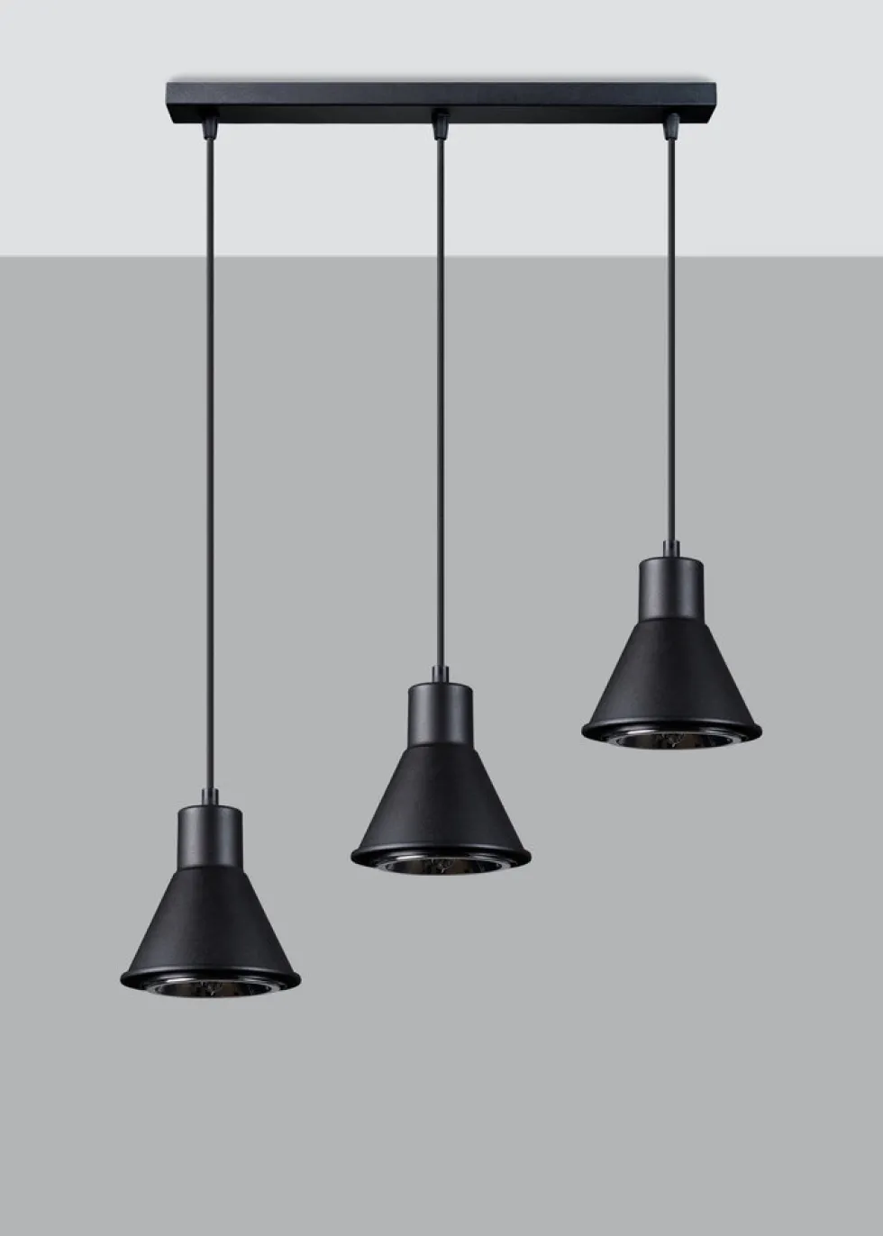 Hängeleuchte TALEJA 3 Schwarz - GU10 AR111 Fassung - exkl. LED's